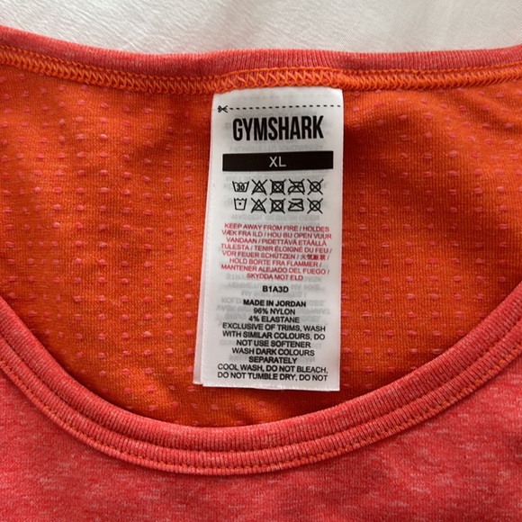 Gymshark Vital Seamless Long Sleeve Crop Top- Orange - Picture 4 of 4